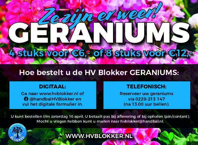 Geraniums actie 2022 flyer
